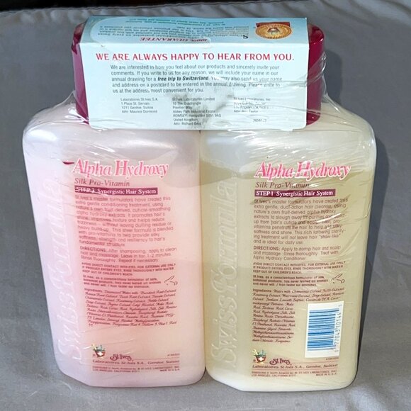 RARE St. Ives Swiss Formula Shampoo & Conditoner Alpha Hydoxy Vintage 1980s New - Picture 5 of 10